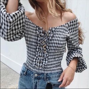 REVOLVE Gingham Body Suit
